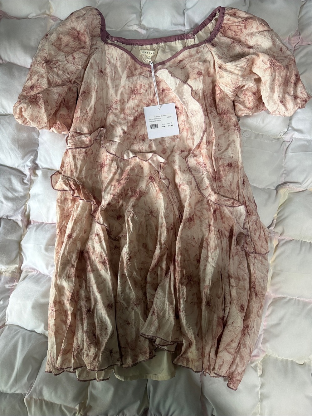 Mini Dress in Dusty Rose Floral